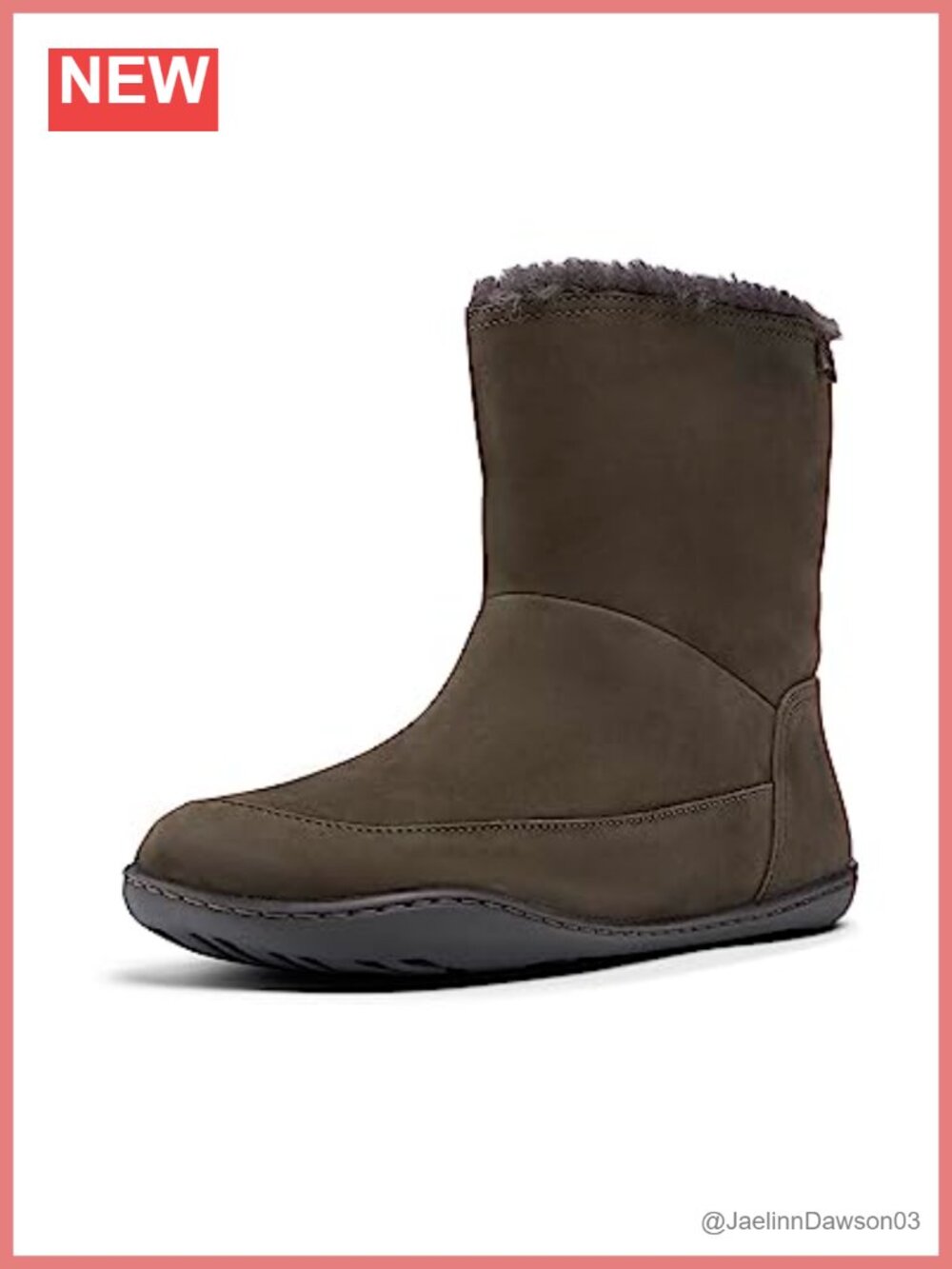 Camper Modern Ankle Booties Faux Fur Fringe Pull-On Boots